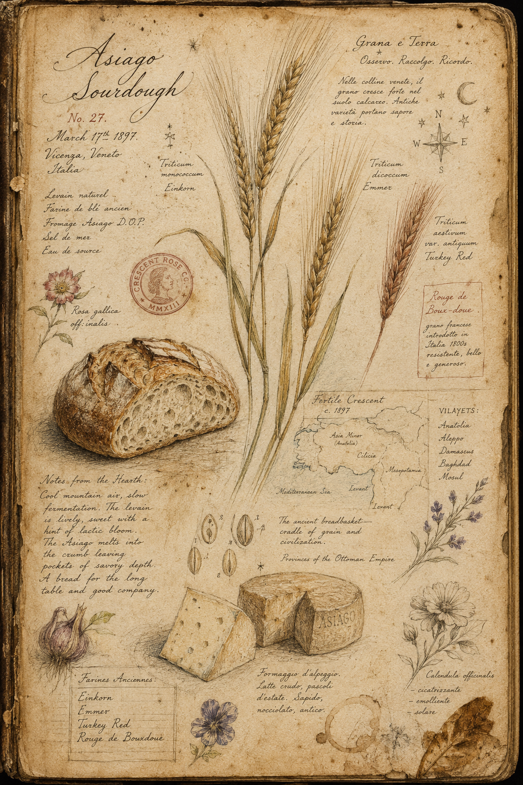 Asiago Sourdough field notes