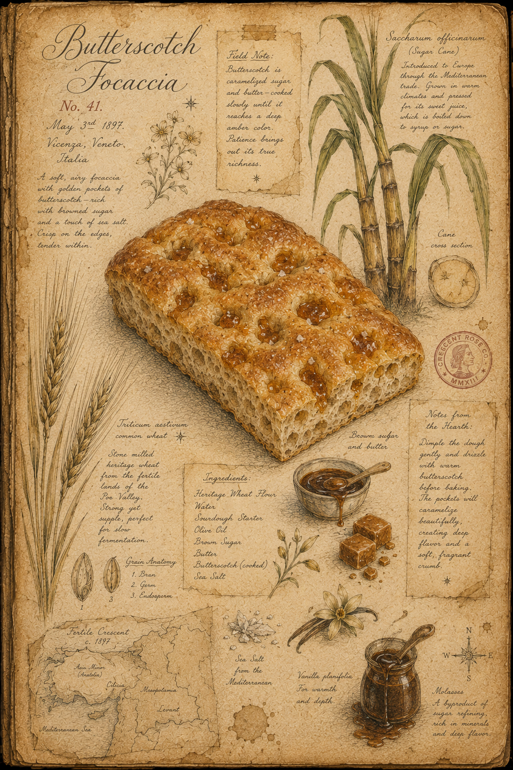 Butterscotch Focaccia field notes