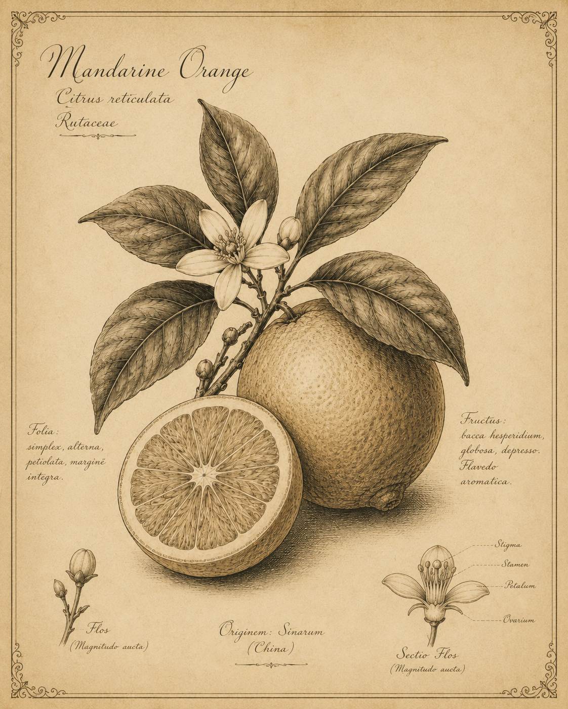 Crescent Rose Mandarine Orange, Batch 022