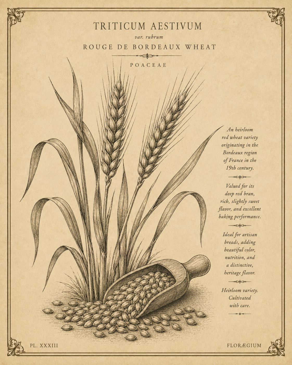 Rouge de Bordeaux botanical illustration
