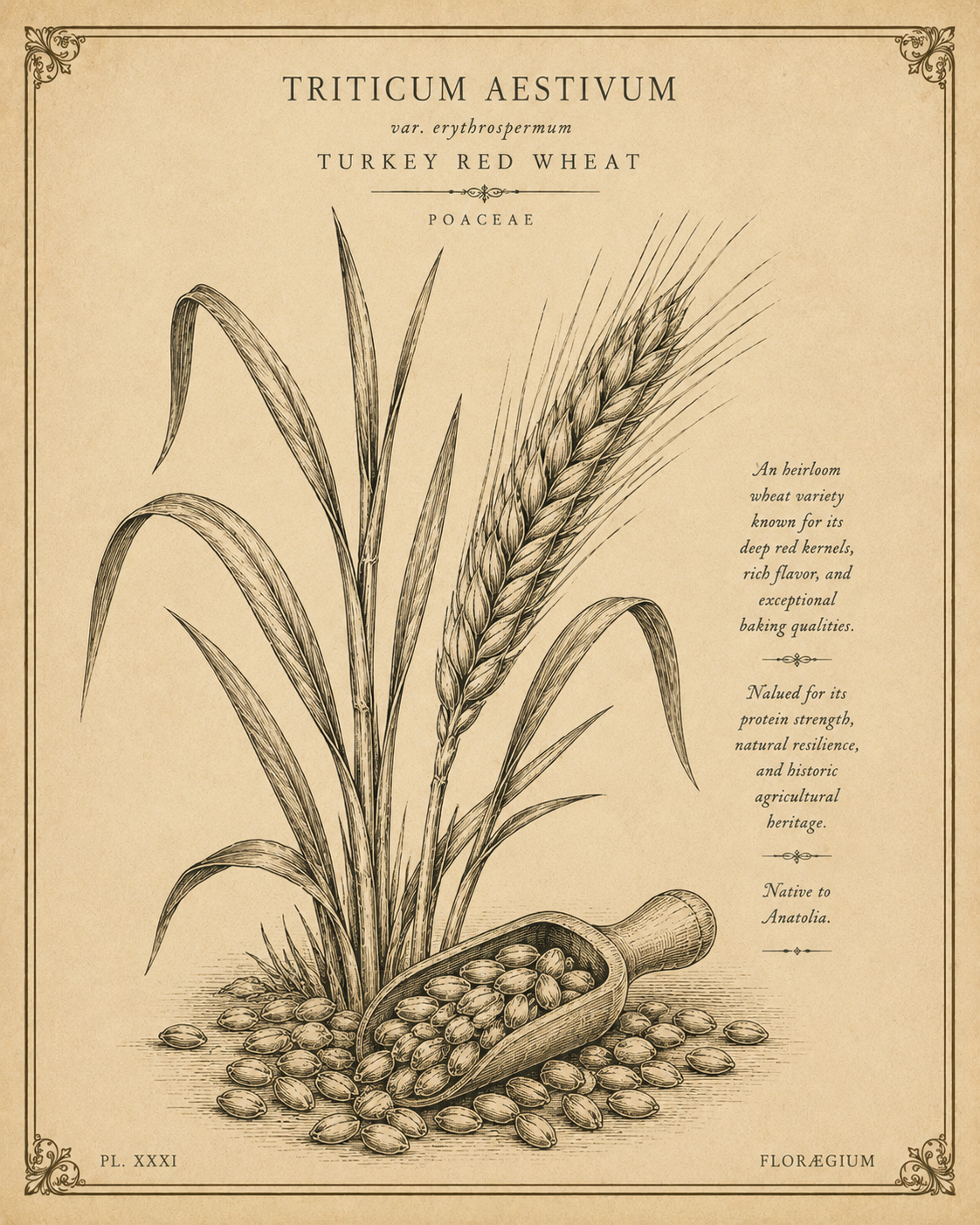 Turkey Red botanical illustration